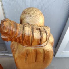 昭和レトロ 木彫り 布袋尊 布袋様の画像