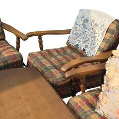 キツツキ 家具 テーブル 椅子7脚応 接セット テーブル ソファ アンティークの画像
