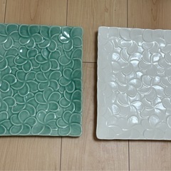 ジェンガラケラミック大皿2枚の画像