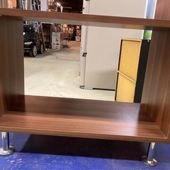 $ 3段収納棚　ダークブラウン　木目調 の画像