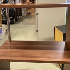 $ 3段収納棚　ダークブラウン　木目調 の画像