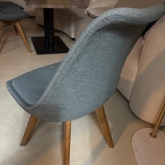 グレーの布地のダイニングチェア☆9脚まとめての画像