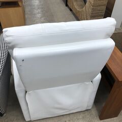 【ジャングルジャングル石津店】1人用ソファー　手動リクライニング　白　ホワイト　　　新生活 堺市 西区 堺区 石津の画像
