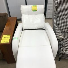 【ジャングルジャングル石津店】1人用ソファー　手動リクライニング　白　ホワイト　　　新生活 堺市 西区 堺区 石津の画像