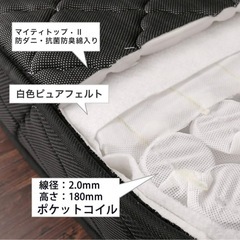 ネルコンシェルジュ 高密度ポケットコイルマットレスの画像
