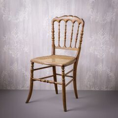 アンティーク ナポレオンチェア / ラタンの画像