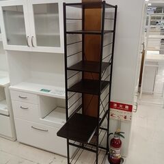 リユースのサカイ栃木店★ジモティ割あり★  ラック ダークブラウン W34×D41×H170 クリーニング済み TC11930の画像