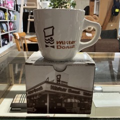 35周年記念🥳当時物✨オリジナルコーヒーカップ☕️ミスタードーナツ🍩ミスド創業当時の復刻版デザイン🎨美品CoffeeCup白ホワイトの画像