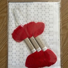 一目刺しの花ふきん 作成キットの画像