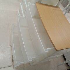 リユースのサカイ栃木店★ジモティ割あり★  収納ボックス ベージュ×ホワイト W60×D41×H64 クリーニング済み TC11937の画像