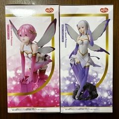 【新品】Re:ゼロ エミリア レム フィギュアセットの画像