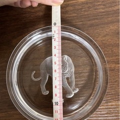 【新品未使用】OTIS トラ クリスタル 彫刻 灰皿の画像