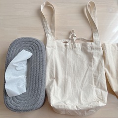 未使用✨優しい生地の手提げバッグ2点セットの画像