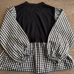 しまむら RiccaRicca チェック柄 長袖トップス 140cmの画像
