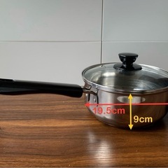 片手鍋 19.5cm①    蓋付きの画像