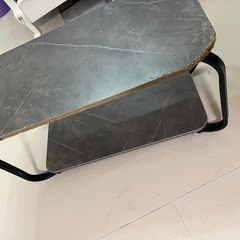 大理石風　ローテーブル　の画像