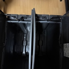 蓋付きゴミ箱　黒　2個の画像