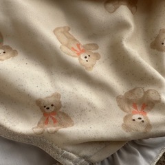 クマ柄 女の子 水着 120cmの画像