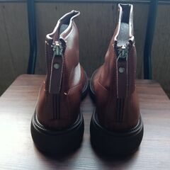 新品 23cm レディース ブーツ ブラウン 厚底 シューズ サイドゴア 識別番号:【B211-S】の画像