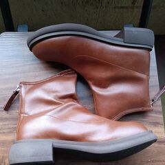 新品 23cm レディース ブーツ ブラウン 厚底 シューズ サイドゴア 識別番号:【B211-S】の画像