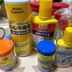 水槽セット色々付き金魚　熱帯魚　ドジョウなどの画像