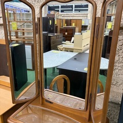 【ドリーム川西店限定】☆ジモティー見たよ割引☆ ライト付ドレッサー  クリーニング済み 【2125560000038692 】の画像