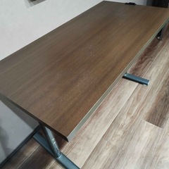 机　デスク　テーブル　ダークブラウンの画像