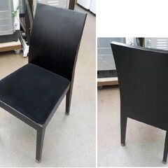 現状特価品！ 4人掛けダイニングセット 木目調天板 ブラック系 テーブル幅160㎝ チェア×4脚 食卓セット 黒　西岡店の画像