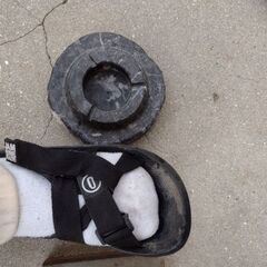 観音寺 石製 灰皿 置台にも お香 香炉 香炉 香皿 大理石？ 中古品の画像