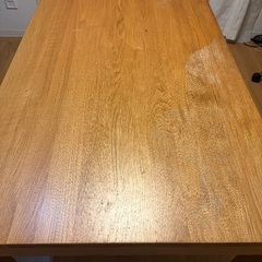 無印良品 木製テーブル（引出付）／オーク材／幅180cm奥行80の画像