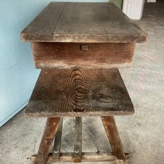 古家具　ベンチ　飾り台　踏台　2点まとめ　アンティーク　レトロ　ビンテージベンチの画像