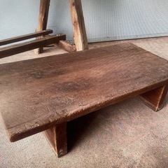 古家具　ベンチ　飾り台　踏台　2点まとめ　アンティーク　レトロ　ビンテージベンチの画像