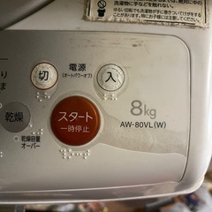 洗濯機　東芝　AW-80VL 脱水ができないの画像
