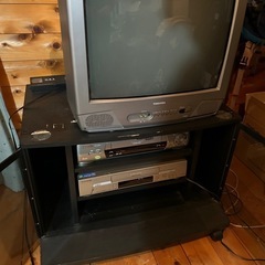 ブラウン管テレビ　VHSデッキの画像