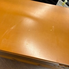 12/25まで店頭商品一部を除き半額クリスマスSALE!!開催中 　M2512-083 スライド式 卓上キャビネット オレンジ キズ汚れ有りの画像