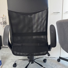 【床傷防止！PUキャスター】タンスのゲン オフィスチェア 腰楽ランバーサポート 跳ね上げ式アームレスト ハイバック メッシュ ロッキング 360度回転 座面昇降 椅子 31500015(80333)の画像