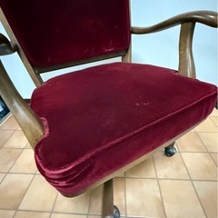 ◆希少◆オールドカリモク コロニアル karimoku デスクチェア モケットの画像