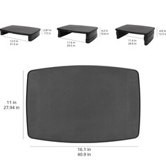 Amazonベーシック 長方形モニタースタンド 調節可能ブラックの画像