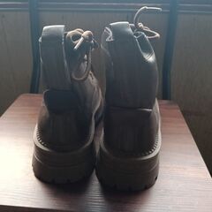 新品 23cm レディース ブーツ ブラウン 厚底 シューズ サイドゴア 識別番号:【B216-S】の画像