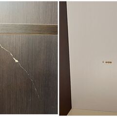 キッチンボード レンジボード 食器棚 コンセント3個口 ダークブラウン×ホワイト 横幅104.5cm 奥行45cm 高さ190.5cm★買取帝国 志木店の画像