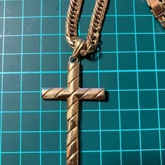 K18喜平とクロス 16面トリプルMカット 　の画像