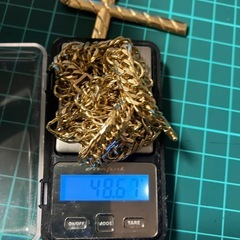 K18喜平とクロス 16面トリプルMカット 　の画像