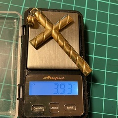 K18喜平とクロス 16面トリプルMカット 　の画像