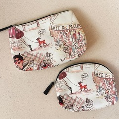 Izak Zenou パリイラストポーチ 2点セットの画像