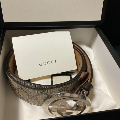グッチ　GUCCI GG スプリーム　モノグラム　メンズ　ベルト 
