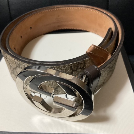 グッチ　GUCCI GG スプリーム　モノグラム　メンズ　ベルト 