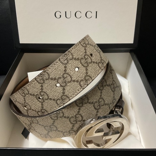 グッチ　GUCCI GG スプリーム　モノグラム　メンズ　ベルト