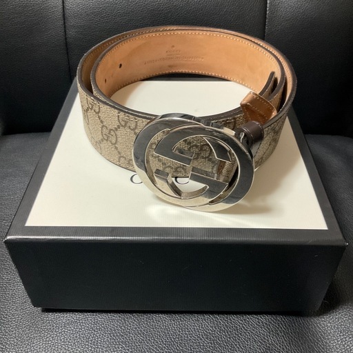 グッチ　GUCCI GG スプリーム　モノグラム　メンズ　ベルト 