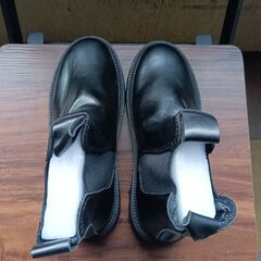 新品 23cm レディース ブーツ ブラック 厚底 シューズ サイドゴア 識別番号:【B220-S】の画像