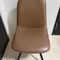 不二貿易(Fujiboeki) デスク 机 幅90×奥行45×高さ72cm ミディアムブラウン 脚部天然木使用 引出収納 椅子付きの画像